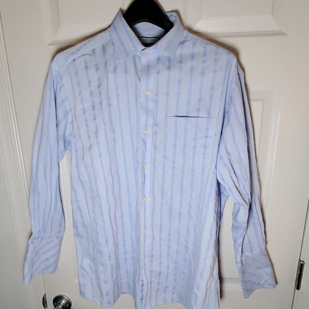 Tommy Hilfiger blue french cuff dress shirt